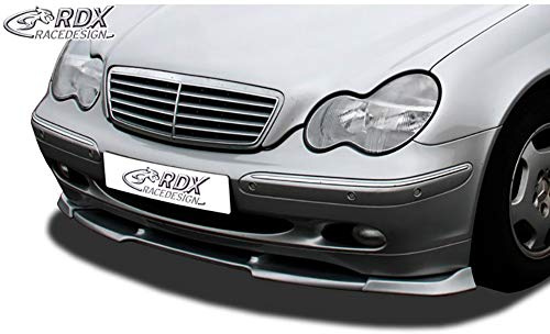 RDX Spoiler delantero Clase-C W203 -03/2004 (Adecuado para Classic/Elegance parachoques) Alerón delantero frontal VARIO-X