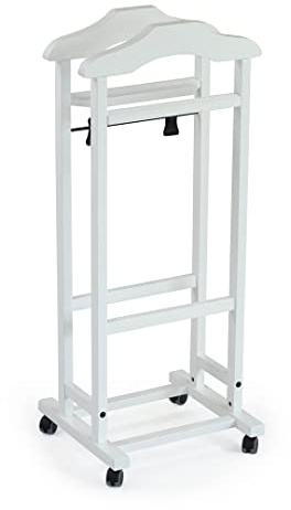 Arredamenti Italia 2003 MIXER Diener/Kleiderständer, massives Buchenholz, 46 x 105 x 37 cm, Weiß
