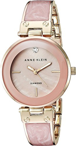 Anne Klein Women's Genuine Diamond Dial Bangle Watch