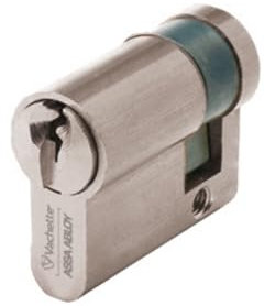Vachette 17214000 Cylindre First Lock Half Cylinder for Doors-One Entrance 40 x 10 mm-Secure 5 Pin Mechanism-3 Keys-Easy Installation-Nickel-Plated Finish, 40x10mm