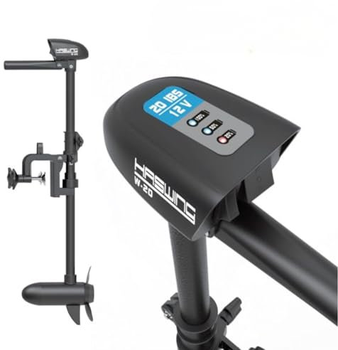 W20 Lightweight Compact Electric Outboard Trolling Motor for Boat, Dinghy and Kayaks, 2 Years Warranty