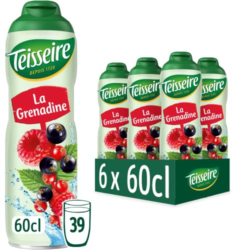 Pack 6 Siropes Granadina Teisseire - 6 x 60 cl