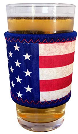 Koverz Neoprene Coffee Sleeve, Cup Grip, Drink Holder, Pint Sleeve - American Flag