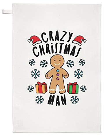 Gift Base Verrückte Weihnachten Mann Schneeflocken Geschirrtuch Spüllappen