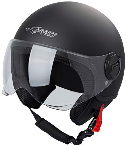 Casco Jet Demi Urban Moto Omologato ECE 22-06 Avio Sferica SonicMoto Nero Opaco S