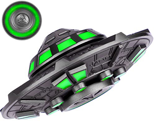 Raumschiff Fidget Spinners Metall, UFO Modell Finger Hand Spinner, Fidget Autismus sensorisches Gadget Spielzeug, Angst Relief Spielzeug für Kinder & Erwachsene, leuchtende Nachteffekte
