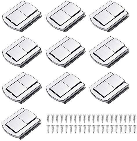 Lucywey 10 Stück kofferverschluss Chest Lock Latch,Einstellbare Verschluss Schatullenverschluß für holztruhe Boxen, Fällen(Silber)