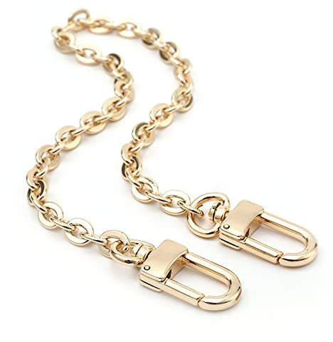 Xiazw Feine Geldbörse Kette Schulter Umhängeriemen Tasche Zubehör Charm Dekoration (Hell Gold, 33 cm)