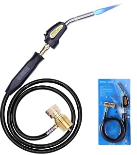 Wale&Morn Self-Lgnition Propane Soldering Torch, High Intensity Torch Head, Adjustable Propane Torch Lighter, kitchen Cooking Torch，Map Pro Gas and Mapp Gas Torch Kit，Blow Torch and Welding Torch gun