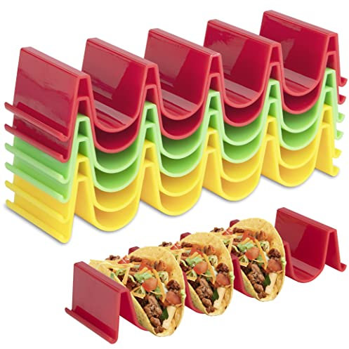 Taco Halter Ständer Taco Tray Holder Hält Je Bis zu 4 Tacos ABS-Kunststoff für Tacos Sandwiches Restaurant Party 6 Stück