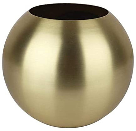 Tubayia Runde Blumenvase Pflanzen Knospe Vase Goldene Tischvasen für Wohnzimmer Esszimmer Tabletop Dekoration