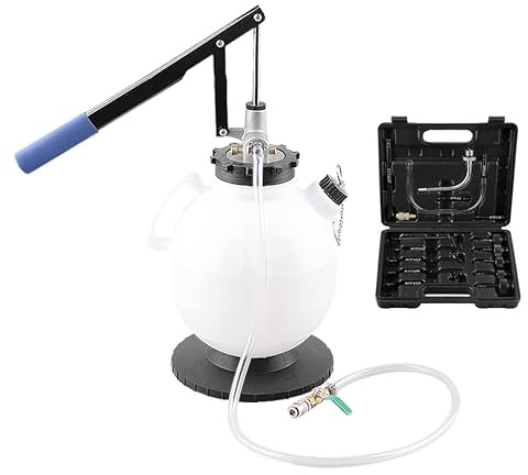 DAYUAN 7,5L Getriebeölfüllpumpe mit 15 ATF Adaptern Ölwechsel Einfüllgerät | Öleinfüllgerät Handpumpe, Verfügbar für Ölviskosität SAE 140, Fördermenge 80 cm³ pro Pumpenhub