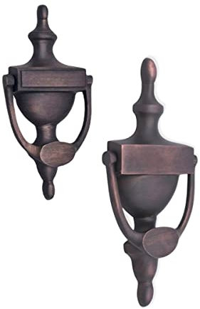 Türklopfer, viktorianisches Messing, Urnen-Design, 15,2 cm oder 20,3 cm, Antik-Bronze (20,3 cm)