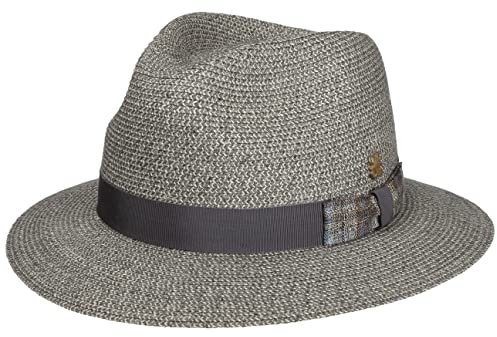 Mayser Pelino Classic Leinenhut Zechbauer Stoffhut Sommerhut Sonnenhut Herren - Made in The EU mit Ripsband, Ripsband Frühling-Sommer Sommer - M (57-58 cm) grau