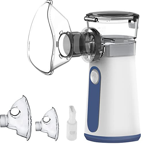 Inhalationsgerät Kinder Inhaliergeräte für Erwachsene Baby Inhalator Vernebler set mit Masken & Düse, Tragbar Leisel, Automatische Reinigungsfunktion