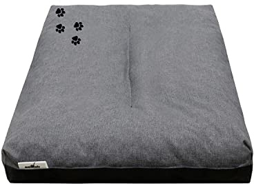 ROYSSON Hundebett katzenbett hundekorb hundekissen schlafplatz tierbett - Wasserdicht 3 Farben S/M/L/XL/XXL/XXXL (M - 80x50x12cm, Grau)
