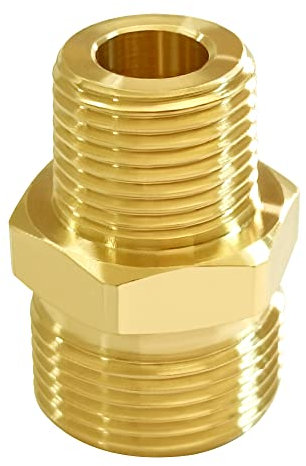 Joywayus Pressure Washer Coupler M22-14mm Male Thread to 3/8NPT Male Fitting for High Pressure Water Gun Hose 4500PSI