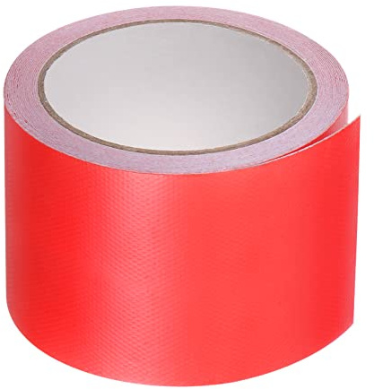 sourcing map Tuch Reparatur Plane Band 3.15 x14.6ft Universal Wasserdichte Markise Reparatur Band für Handwerk Heimwerker im Freien Zelt Rot
