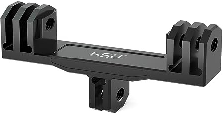 HSU Doppelhalterung aus Aluminiumlegierung für GoPro Action-Kameras(90 mm) | Metall Doppelhalterung Adapter für Hero 13/12/11/10/9/8/7/6/5/4/3, Insta360 Ace Pro 2 und Osmo Action 6/5 Pro/4/3