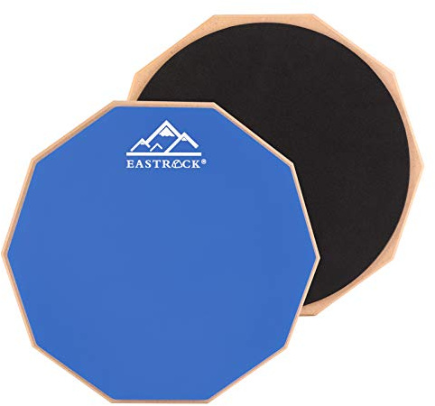 EASTROCK Schlagzeug-Übungspad Übungs Drum Pad 12-Zoll mit Drumsticks-Blau | 12-Zoll Übungs Drum Pad Set mit Tragetasche und Drumsticks, Leisen Drum-Pads,Geeignet für Anfänger,Erwachsene,Profi-Künstler