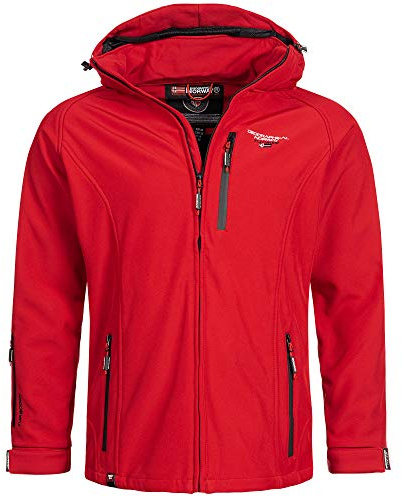 Geographical Norway Herren Softshell Jacke S - 7XL – Regenjacke - Outdoor Übergangs Regen Jacke im Bundle mit UD Beanie