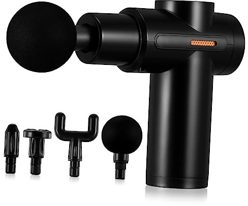 SOLUSTRE Massagegerät Elektrisch Für Muskelentspannung Mini-körpermassagegerät Mit Köpfen Usb-aufladung Tiefengewebemassagegerät Tragbar Mit Geräuscharmem Design