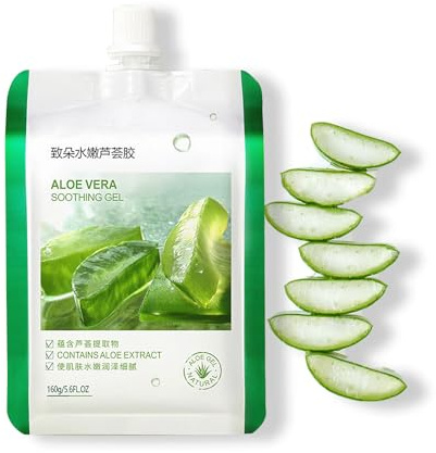 Shefave Aloe Vera Gel Feuchtigkeitscreme für Gesicht Körper Pickel Trockene Haut After Sun Sonnenbrand Haar Gel After Sun