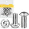 Caianwin Tornillos de cabeza alomada M8 x 16 mm, 20 unidades, hexágono interior, acero inoxidable 304, tornillos de cabeza redonda plana para la instalación de muebles, áreas industriales