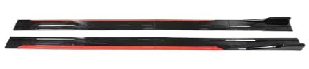 Auto Seitenrock Splitter 2,2 M Seitenschweller Splitter Winglet Seitenflügel Stoßstangenlippe Für SEAT Für Leon Für FR 5F MK1 MK2 MK3 MK3.5 MK4 MK5 Für Ibiza 6J 6L Seitenschweller(Red Glossy Black)