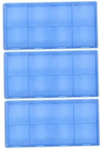 SEWACC 3er-Box Uhren Zubehör Box Uhrenteile Gehäuse Im Schubladenstil Schmuckperlen Aufbewahrungsbehälter Für Perlen Uhrenzubehör- Speicherhalter Plastik Blue