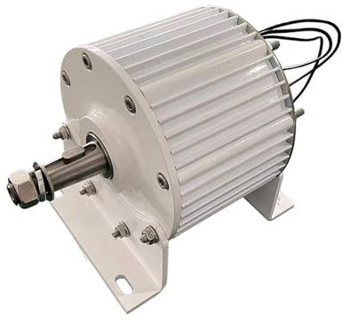 MEIVIYA Niedrige Drehzahl, hoher Wirkungsgrad, 5000 W, 24 V, 48 V, 96 V, elektrischer Generator, 5 kW Lichtmaschine, Turbinenmotor mit Sockel(WB,DIRECT SHAFT_48V)