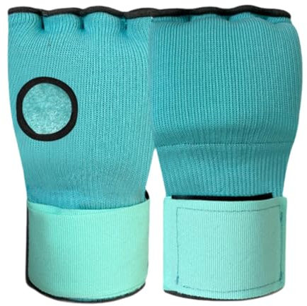 Fenteer Boxbandagen Innenhandschuhe unter Handschuhen Schutz Boxbandagen für Erwachsene Halbfingerhandschuhe für Kickboxen Sparring, GrÜn