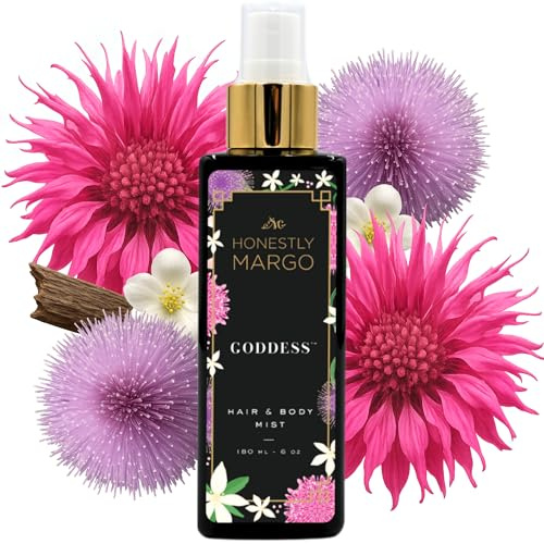 Honestly Margo Goddess Hair & Body Mist (6 Oz, Pack of 1) – Luxury Body & Hair Perfume for Women with Bergamot, Orange Blossom, Amber, Oud & Sandalwood – Body Spray for Women, Fragrance Mist