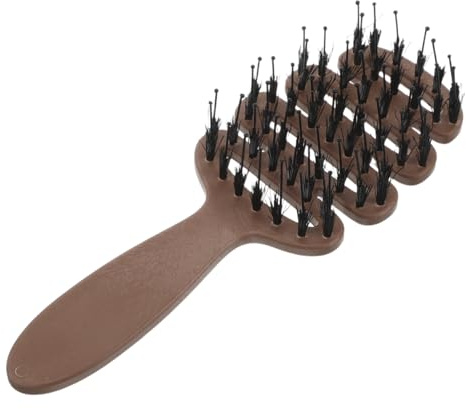 POPETPOP Boar Bristle Hair Brush Vintage Style Brush for Blow Drying Soft Bristles for Gentle Scalp Massage Suitable for Straight Curly Hair