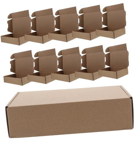 Angoily 25stücke Express Papierboxen Verpackungskartons Für Kleine Gegenstände Tragbare Papierboxen Zum Aufbewahren Und Versenden Stabile Versandkartons Aus Papier