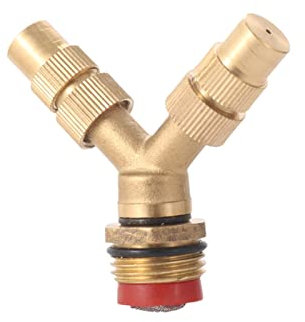 Système d'irrigation par aspersion pour jardin et pelouse, 5 trous, filetage externe 1/2 pouce, avec buse d'atomisation d'eau filtrée, pulvérisateur d'irrigation agricole pour jardin (couleur : roug