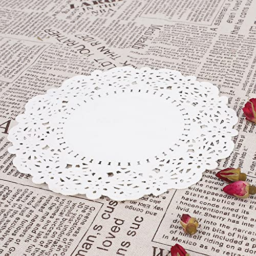Tnfeeon 150 PCS Desechables Paper de Papel Que Absorbe Aceite Doilia para Herramientas de Hornear Accesorios, Diseño Antiadherente de Superficie Lisa, Cómodo para Hornear Pasteles, Pan, Parrilla,