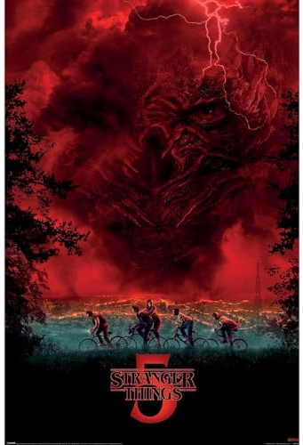 Pyramid International Official Maxi Poster – Stranger Things 5 (Vecna Sky) | Dekorativ väggkonst | 61 cm x 91,5 cm affisch för sovrum, sovsalar och fläktar