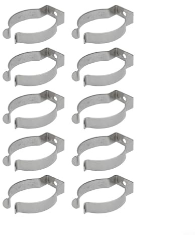Volakebeing Lot de 10 pinces à outils en acier au manganèse de type ouvert pour garage, atelier, rangement - Argenté (41 mm)