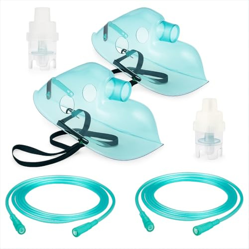 App Life Kit Ricambi Universale per Aerosol Adulti e Bambini con Maschera, Ampolla, Fascia Elastica, Tubo da 2 m, Filtro e Accessori per Nebulizzatore – Compatibile con Tutti i Modelli di Aerosol