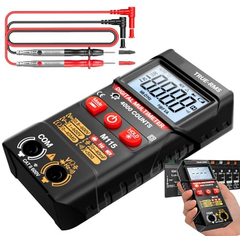 Smart Multimeter - 4000 Counts Digital Tester - Contactless Multimeter | for Resistance Voltage Circuit Current Capacitance Automotive Electrician Home Industrial Fieldwork