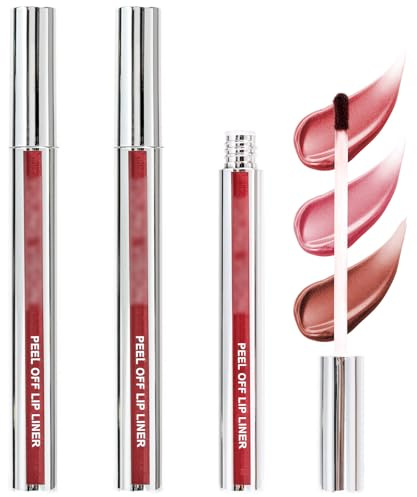 3PCS Lip Stain Peel Off Lip Tint Set Matte Nude Red Pink Long Lasting | 3 Colors, Long Lasting, Waterproof, Transfer-Proof, for Women & Girls