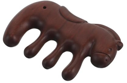 NIYANGLE Peine de Masaje de Sándalo Portátil para Cuero Cabelludo, Cepillo Masajeador Tradicional Dientes Anchos, Herramienta para Cuidado Capilar y Relajación Diaria, Tamaño Pequeño