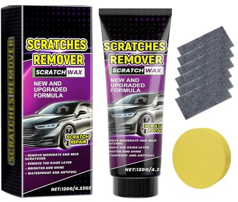 Kratzer Entferner Auto,Autopolitur Kratzer Entfernen mit Schwamm & Nano Tuch,Professioneller Auto Kratzerentferner,Autolack Reparatur Polieren Paste für Entfernung Tiefen Car Scratch Wax 120ml