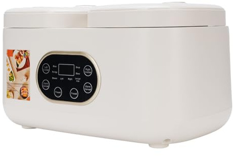 SIXRUN Doppia Pentola a Cottura Lenta, Fornello Elettrico Multifunzionale per Riunioni di Famiglie Numerose, Server per Buffet con Timer e Coperchio Pop-up per Feste in (Unione Europea 220V)