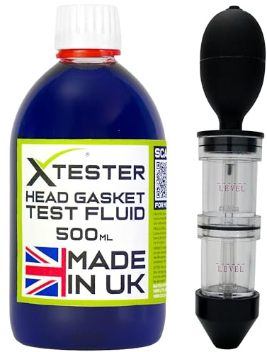 X -Tester CO₂ PRO - Kit de comprobación de juntas de culata - Fabricado en el Reino Unido - 500 ml - Detecta fallos de junta de la cabeza, fugas de refrigerante, contaminación por gas de combustión