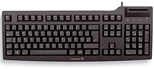 Cherry G83-6644LUAES-2 - Teclado con Lector de Tarjetas y USB, Negro