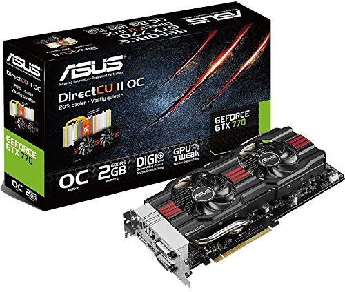 ASUS GTX770-DC2OC-2GD5 - Tarjeta gráfica de 2 GB con nVIDIA GeForce GTX 770 (GDDR5, HDMI, DVI)