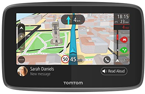 TomTom GO 5200 Navigationsgerät (12,7 cm (5 Zoll) Updates Via WiFi, Smartphone Benachrichtigungen, Freisprechen, Lebenslang Karten-Updates Welt, Traffic über Integrierte SIM-Karte)