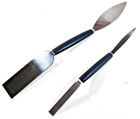 2pc Leaf and Square Small Tool Set Plastic Handles Plaster Filling Work BL017